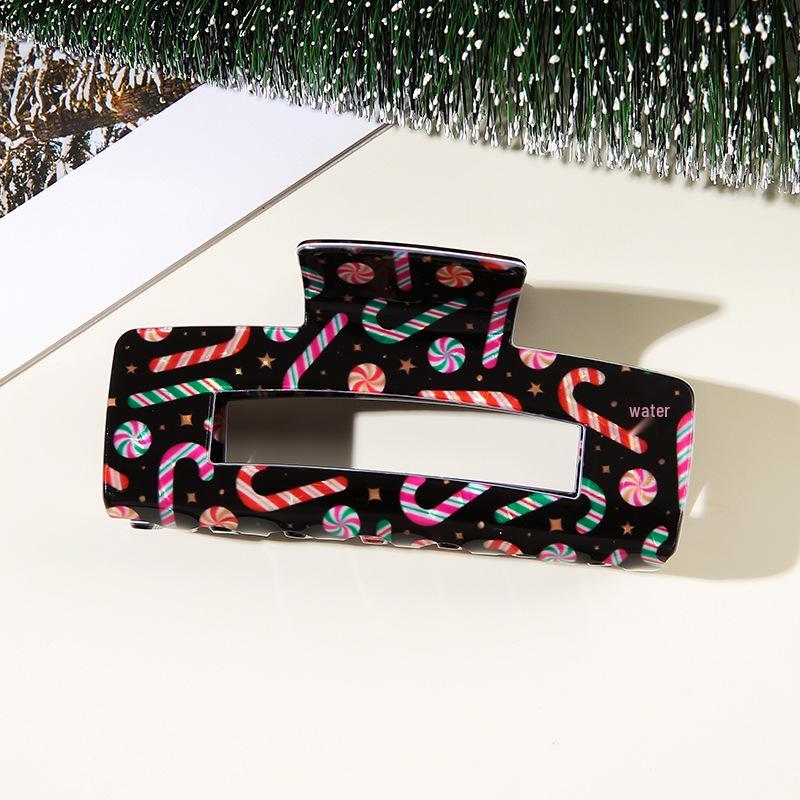 Shining Girl Christmas Floral Claw Clip - High-End Holiday Hair Accessory