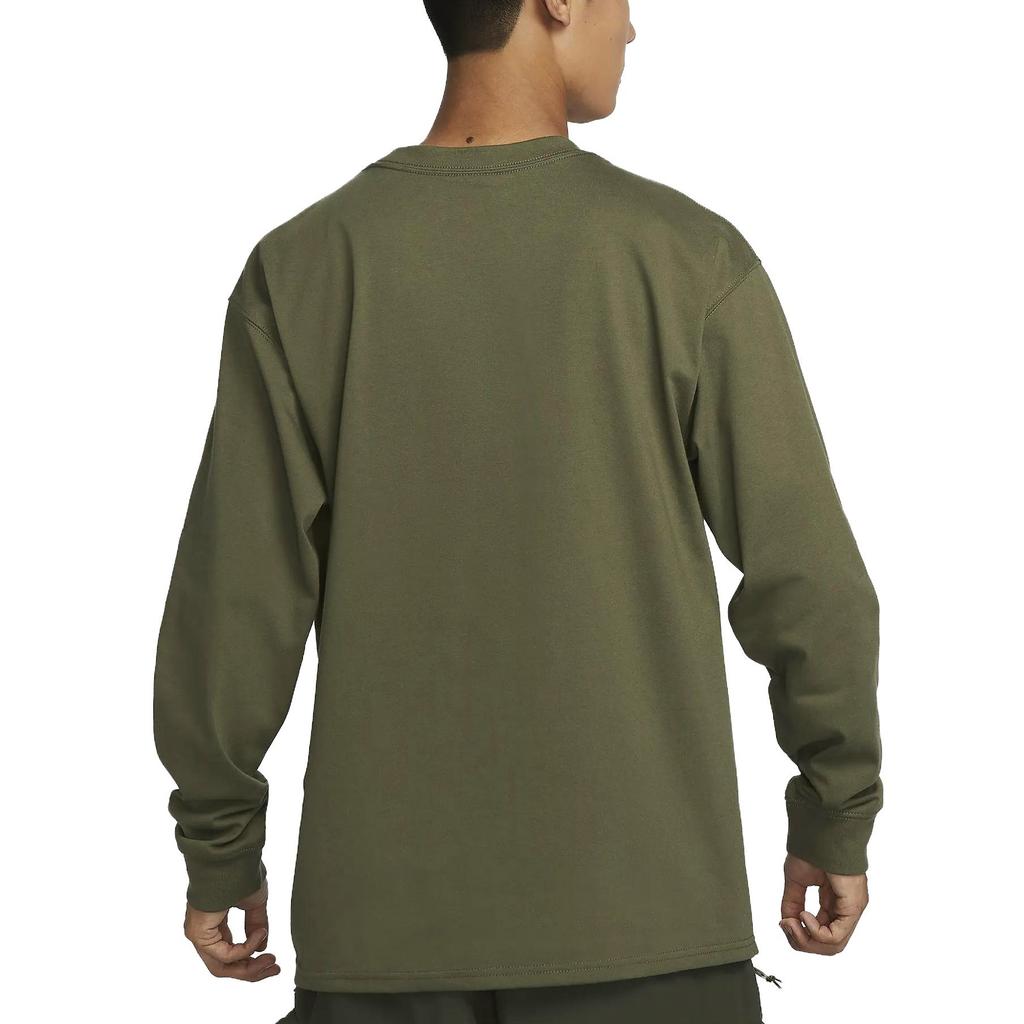 Nike Scenic Print Crew Neck American Vintage Long Sleeve T-Shirt Men Tops Olive-Green FN7319-222