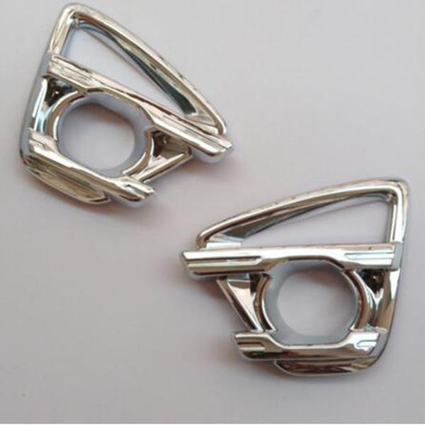 For CX-5 CX5 2015 2016 Car Body Front Fog Light Lamp Detector Frame Stick Styling ABS Chrome Cover Trim Sticks Parts 2pcs