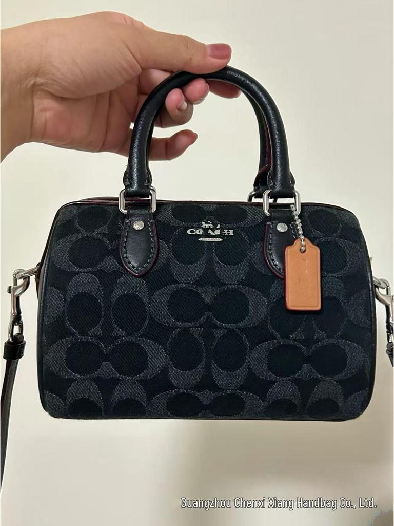 Coach Rowan Mini Boston Pillow Bag - Classic Monogram Handbag & Versatile Shoulder/Crossbody Women's Bag