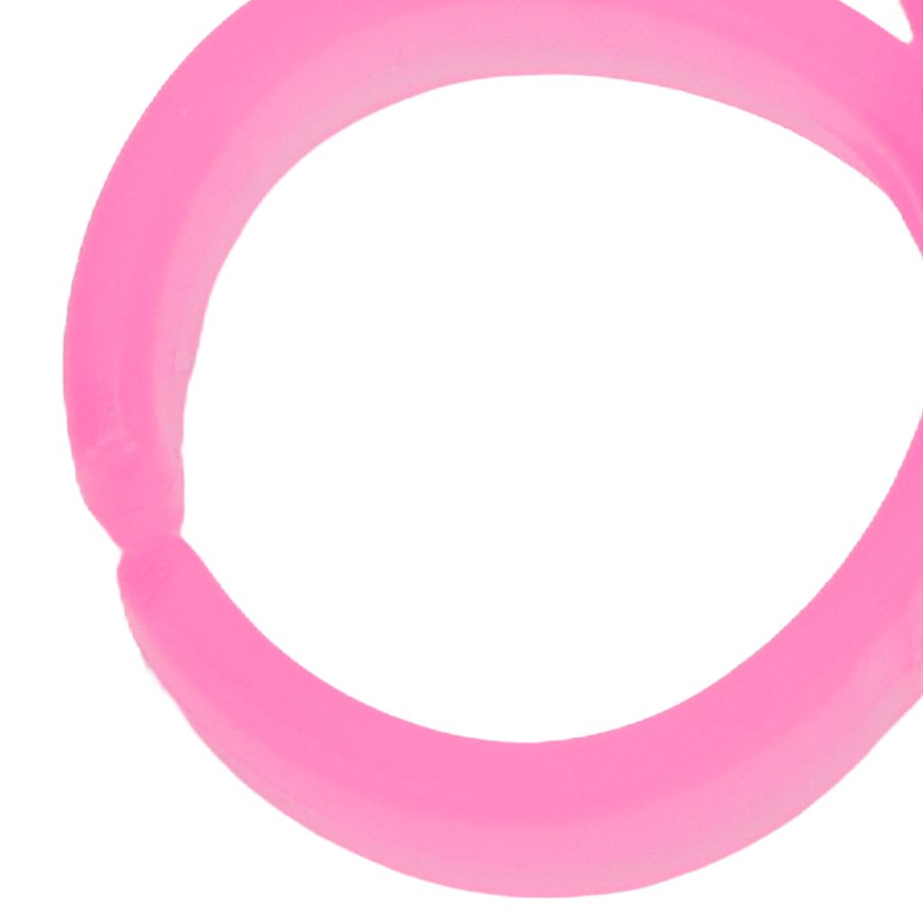 50Pcs Microblading Pigment Ring Cups with Cover for Tattoo Ink Semi Permanent Makeup Eyebrow Glue Container Pink