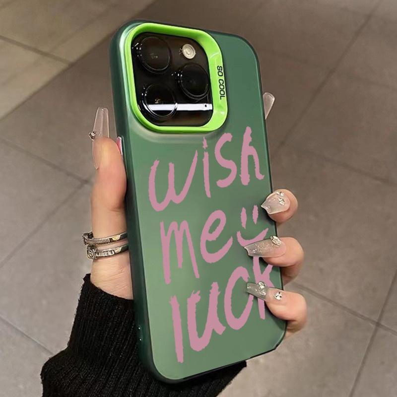 Luxury Trend English Letter Phone Case For iPhone 15 14 13 12 11 Pro Max Mini X XR XS 7 8 Plus SE2 Lens Protection Plating Cover
