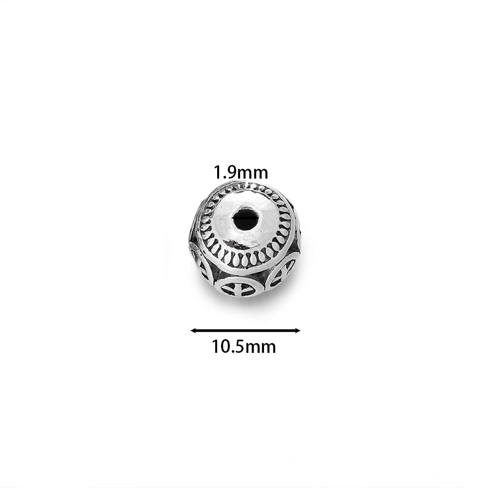 5pcs Multiple Styles Alloy Hollow Loose Bead Big Hole Spacer Beads for Bracelet Necklace Keychain Jewelry Making Accessories