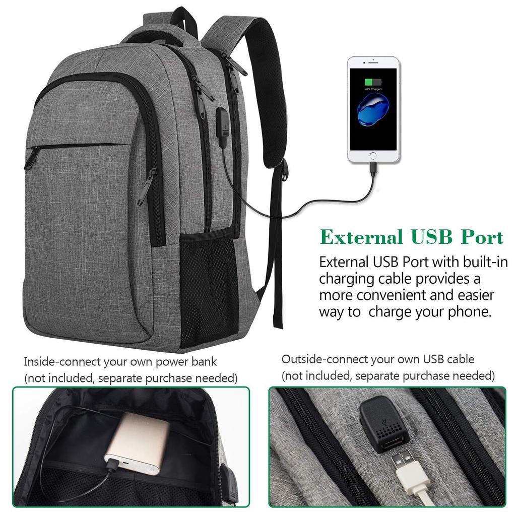 Premium Men's Laptop Backpack – Large-Capacity Business & Travel Bag with USB Charging, Waterproof Oxford Fabric