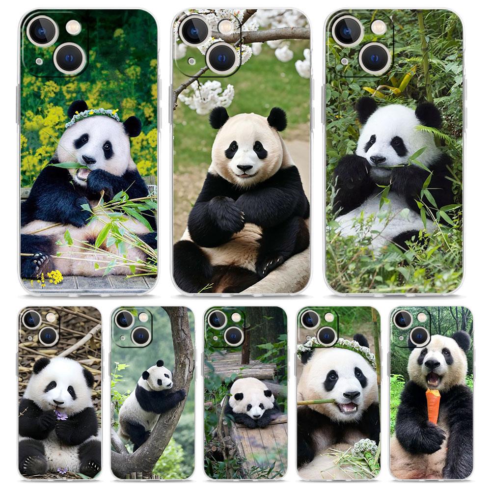 Custodia per Telefono Per iPhone 17 Custodie iPhone Air 16 15 12 13 14 Pro Max 7 8 Plus 16Pro iPhone11 Trasparente Morbida Cover panda