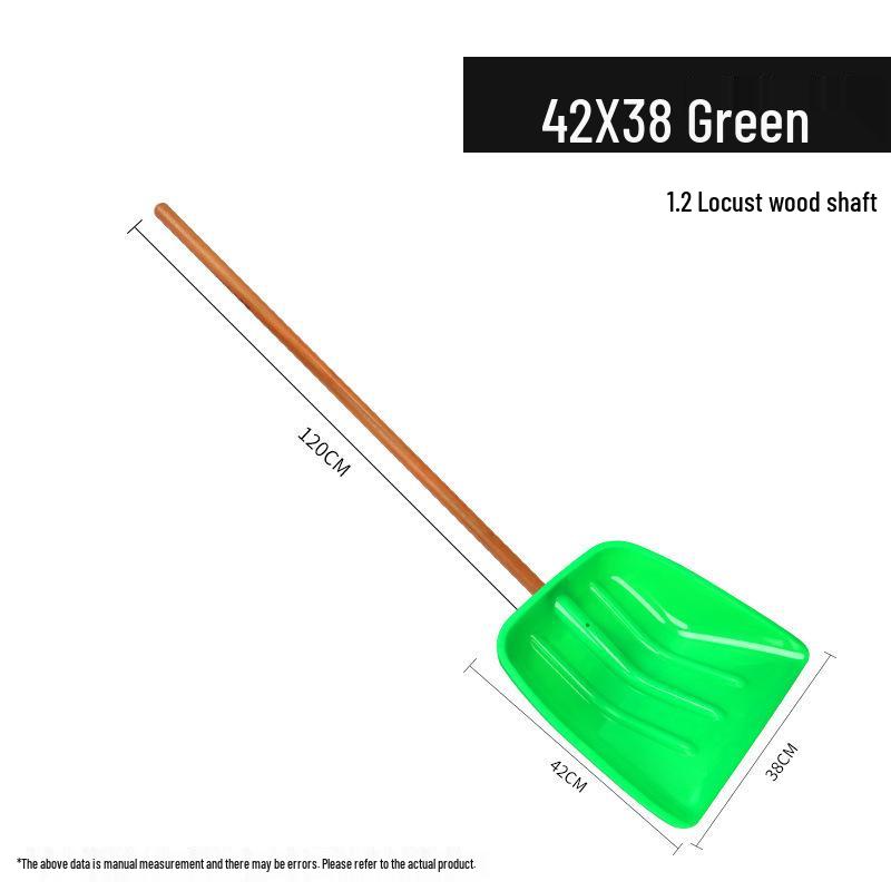 Extra Wide Tempered Iron and Plastic Snow & Grain Shovel