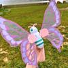 Elektrická Motýlí Křídla Pohyblivá Vílí Křídla se Světlem Pohádková Křídla pro Děti Narozeniny Vánoce Cosplay Oblečení Anděl Dívky Hračka