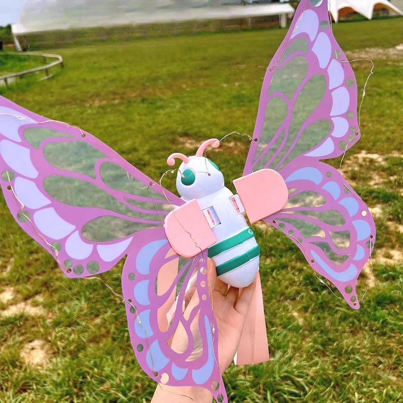 Elektrická Motýlí Křídla Pohyblivá Vílí Křídla se Světlem Pohádková Křídla pro Děti Narozeniny Vánoce Cosplay Oblečení Anděl Dívky Hračka