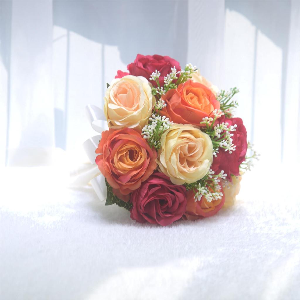 European Style Bridal Bouquet - Artificial Wedding Photography and Home Decoration Flowers