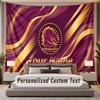Custom Name Text Tapestry Brisbane Broncos Personalized Polyester Wall Tapestry For Bedroom And Room