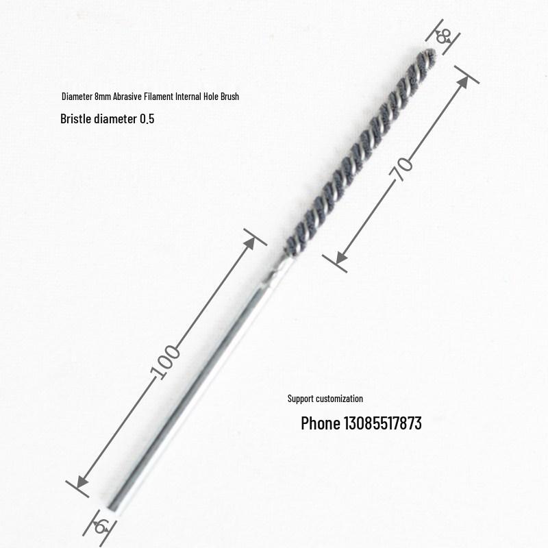 Abrasive Wire Tube & Pipe Brush - Steel Bristle for Deburring & Polishing