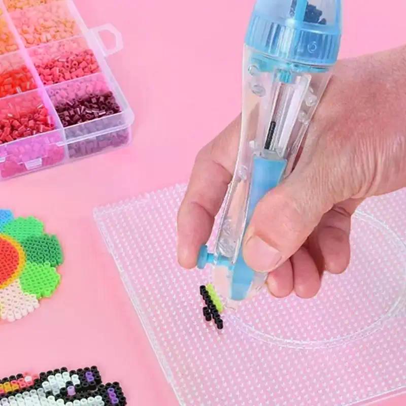Długopis do koralików Perler Narzędzia DIY Układanki dla dzieci Automatyczna prasa Ulepszone narzędzie do koralików Rzemiosło Artystyczne z koralików Akcesorium do układanek dla dzieci