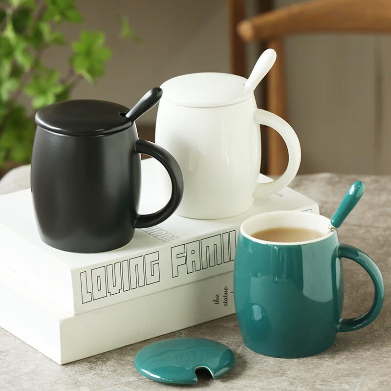Chaxun Creative Ceramic Belly Cup with Lid and Spoon