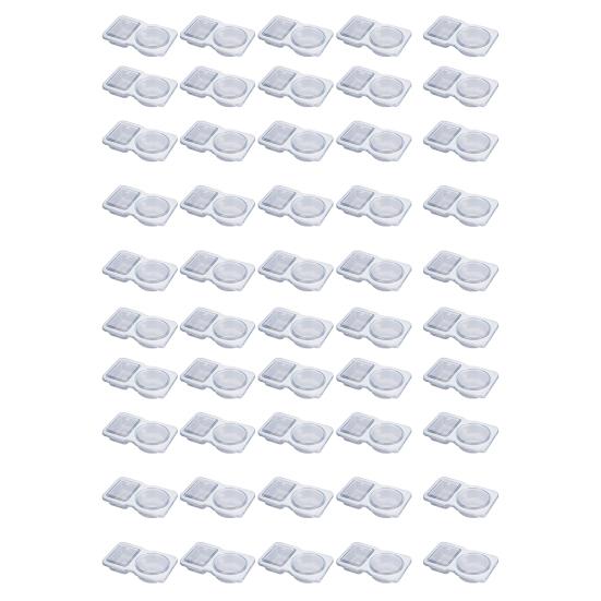 

50 шт. контейнеры для приправ с двойными стенками и крышками, коробка для соуса с 2 отделениями для закусок, заправок для салатов, многоразовые контейнеры для закусок 1 Set