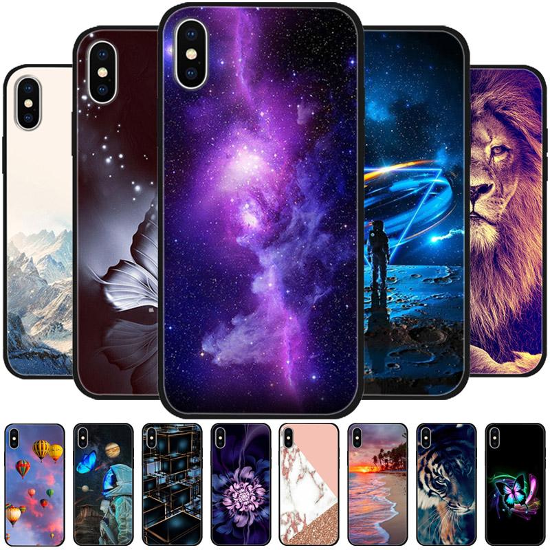 For Apple iPhone XS Soft Case X XR TPU Silicone Phone Back Cover For iPhone XS Max Fashion Printed Covers Case Protective Fundas