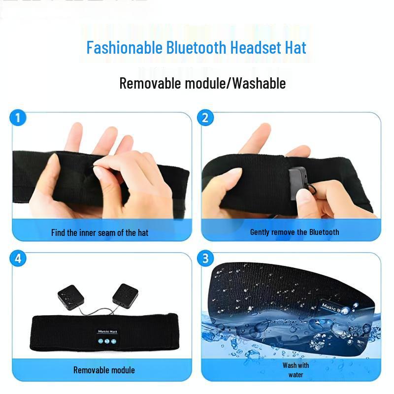 Bluetooth Sleep Music Eye Mask and Sports Headband for Calls and Yoga
