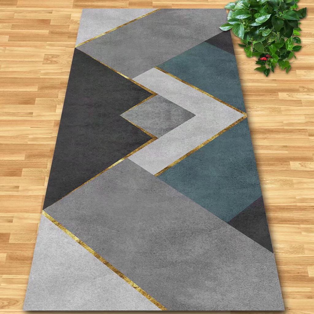 Modern Luxury Aisle Walkway Carpet Runner Hall Passageway Home Large Rugs Non-slip Kitchen Aisle Mat Bedroom Decora Floor Mats