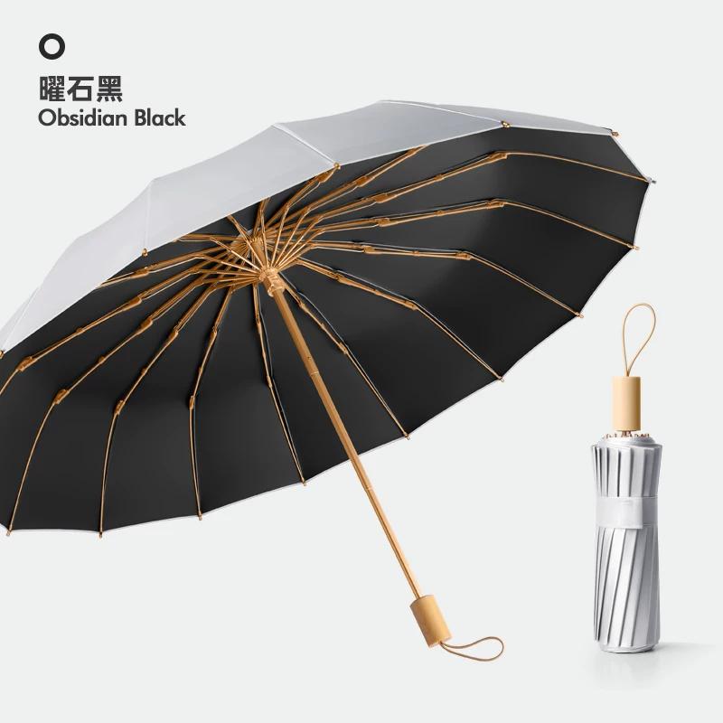 Umbrella with Enlarged Size, Thickened and Reinforced, Dual-Use for Sun and Rain, Sun Protection, Uv Protection, Sunshade Umbrella for Men and Women