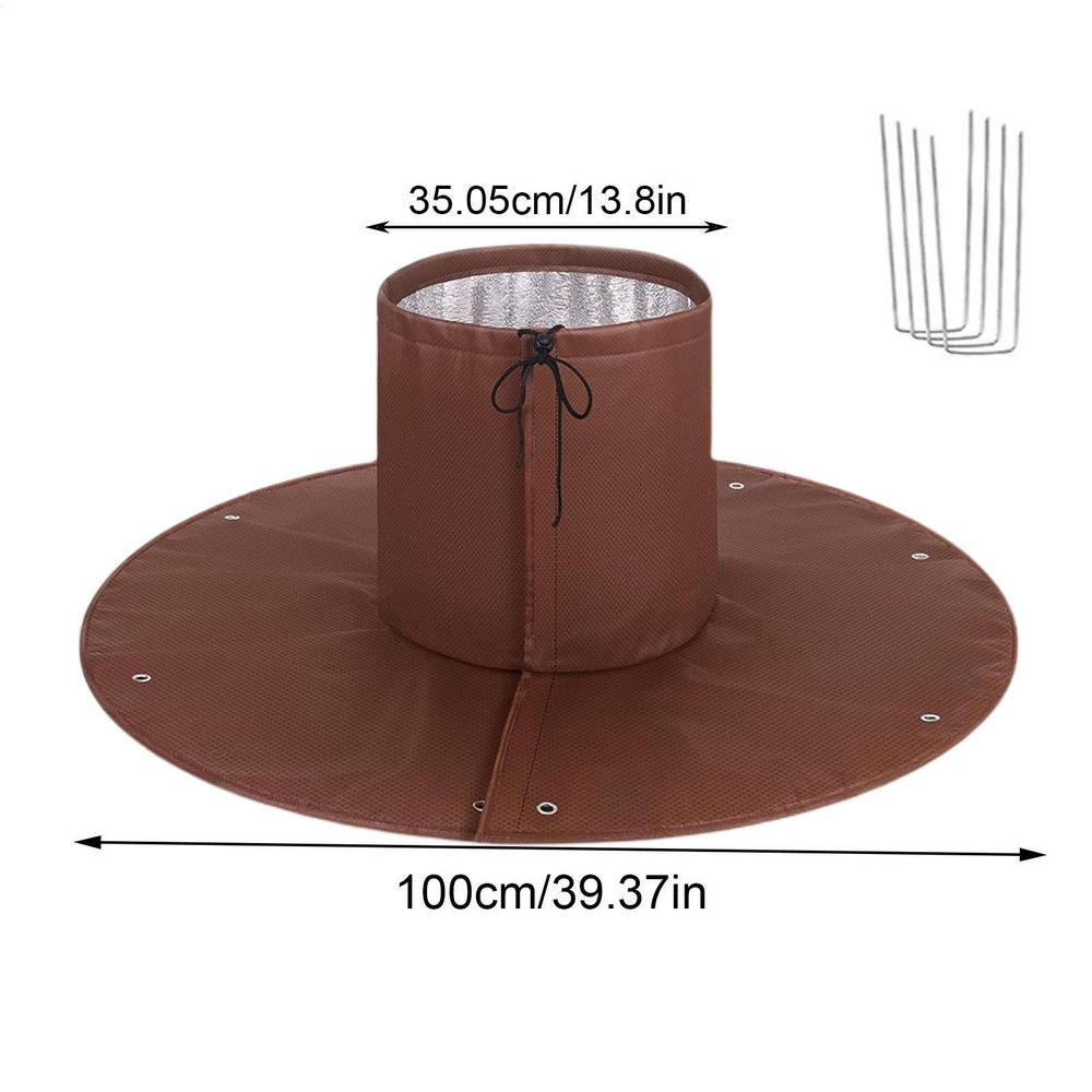 

Зимние деревья Мешок для защиты корней Термочехол для растений Защитник со шнурком Двойная изоляция Многоразовый инструмент для защиты растений коричневый