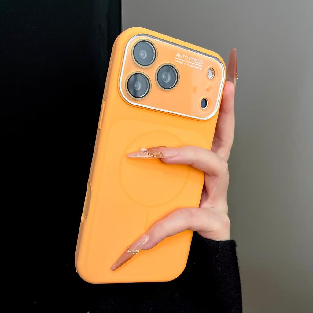 Original Liquid Silicone Matte For Magsafe Charge Phone Case for iPhone 17 Pro 16 15 Pro Max Crystal Lens Protectio Cover