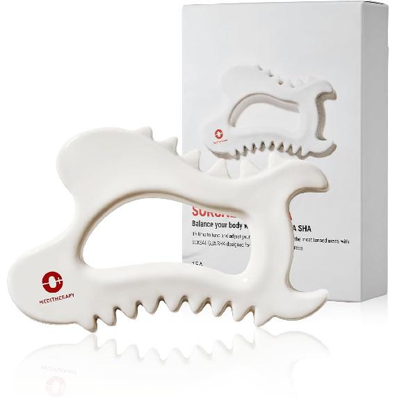 MEDITHERAPY LIF-me Guasha,Ceramic Gua Sha,Face Massage Tool, Facial Guasha, Guasha Board, Face Lift, Muscle Relief