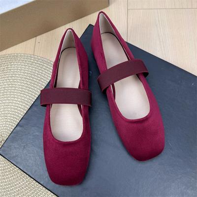 Fashion Flat Shoes for Women Retro Square Toe Shallow Mouth New Summer Ballet Mary Jane Shoes Plus Size Casual Women's Shoes 42 43