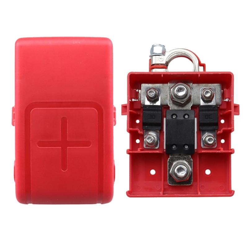 Automotive Battery Terminals Connector Fuses Box 32V/400A High Current Capacity Terminals Connector for Safe Power Supply