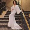 New European And American V-Neck Floor Mopping Long-Sleeved Sequined Dress Skirt Fishtail Banquet Elegant Long Dress