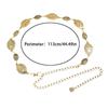 Chaîne de taille en métal de style rétro pour femme, ceinture réglable en forme de cercle décoratif sculpté, accessoires de style haut de gamme