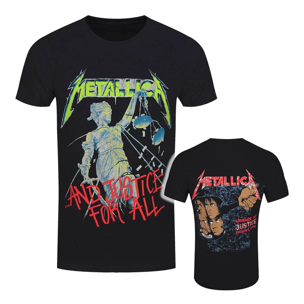 New Metallica Rock Metal Band Retro Skeleton Reaper 3D Neutral Tshirt Street Wear Short Sleeve Round Neck Shirt Mens Wear