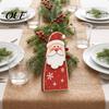 Santa Claus Elk Snowman Figurines Wooden Christmas Tabletop Decor, Reindeer Figurine, Rustic Collectible Holiday Figures Shelf Sitter for Fireplace