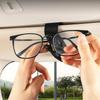 XSAJU 2pcs Car Sunglasses Clip Glasses Holder for Car Sun Visor Easy Install Ticket Card Clip (Black x Silver)