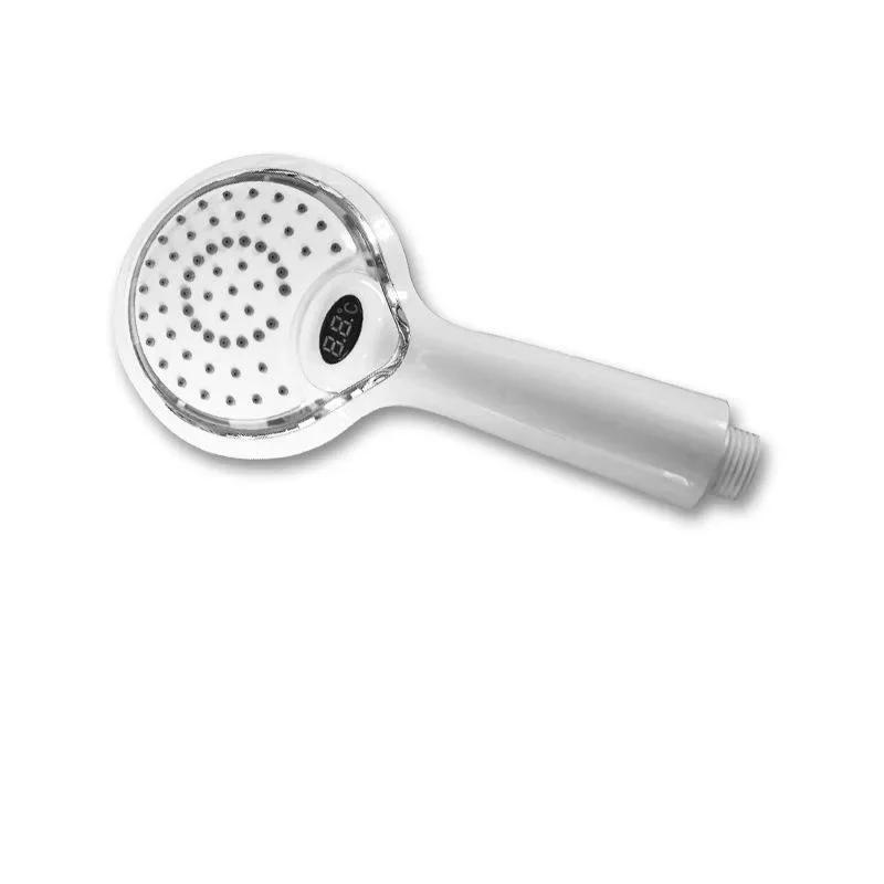 1pc LED Shower Spray Automatic Digital Temperature Sensor 3 Colors Change Water Powered New Shower Head Bathroom Accessories