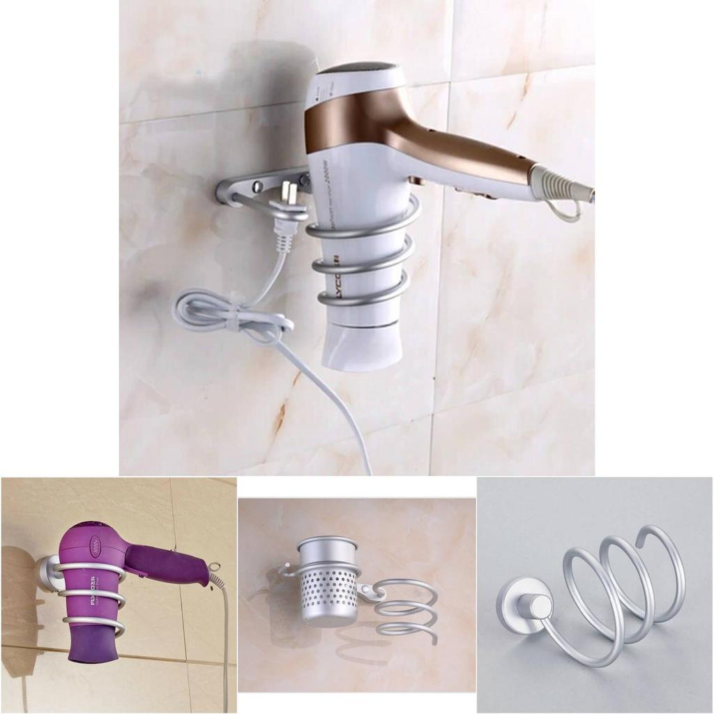 Support de Sèche-Cheveux Spiral de Qualité Supérieure Support Plat au Design Intemporel Pour Espaces Organisés