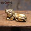 Vintage Copper Dog Ornaments Miniatures Figurines Handmade Retro Brass Animal Pet Dog Statue Home Decorations Accessories Craft