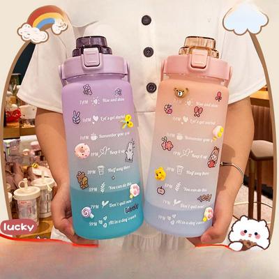Water Cup Summer Male and Female Students Large Capacity Kettle Straw Cup Space Cup Portable Fitness Sports Water Cup