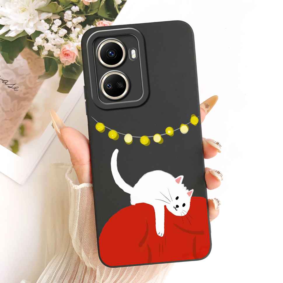 For Huawei Nova 10 SE Case Cute Cat Painted Soft Silicone Phone Back Cover For Huawei Nova10 SE nova10SE 10SE Case Bumper