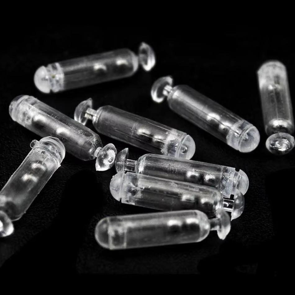 10 Stück Angeljig Köder Glasrasseln Einsatzröhrchen Schütteln Anlocken Soundbar Angelzubehör Werkzeuge