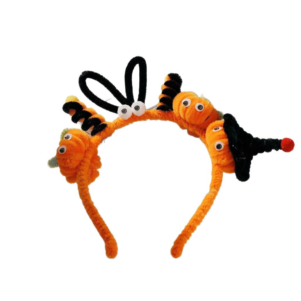DIY Halloween Hair Band Making Kit, Spider & Pumpkin Twist Sticks Craft Supplies for Party Headwear