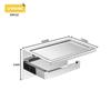 304 Stainless Steel Wall Mounted Toilet Paper Holder Matte Black Paper Towel Phone Holder Storage Rack Bathroom Accessories