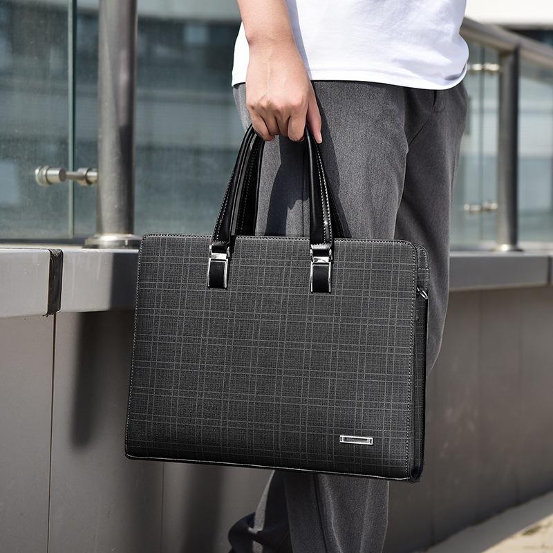 Men's bag new briefcase men's casual large-capacity business laptop bag
