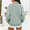 Women's Casual V-Neck Long Sleeve Sweatshirt with Stylish Design for Everyday Wear