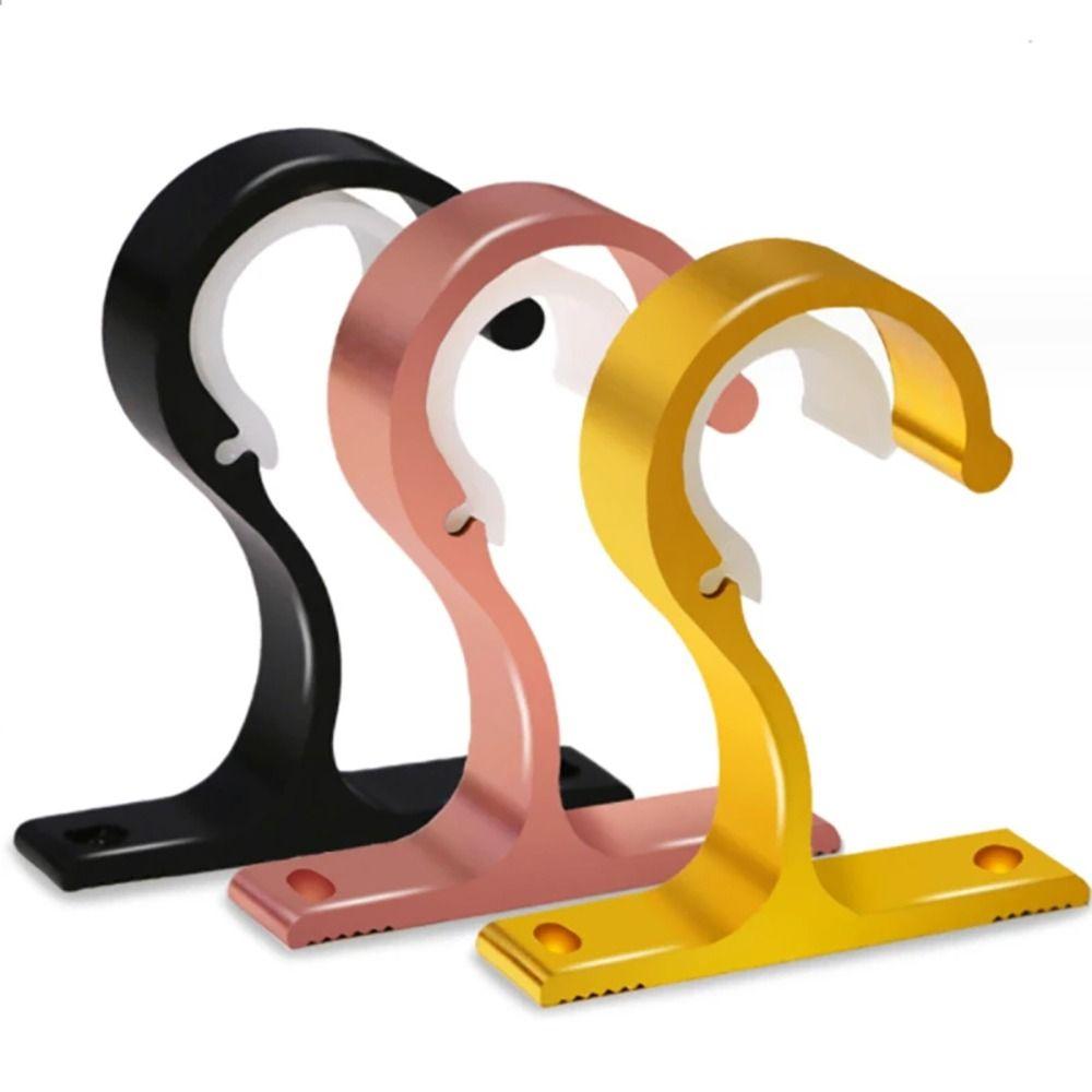 1Pc Wand-Montiert Stange Installation Haken Aluminium Legierung Vorhänge Hängen Rack Für Küche Wohnzimmer