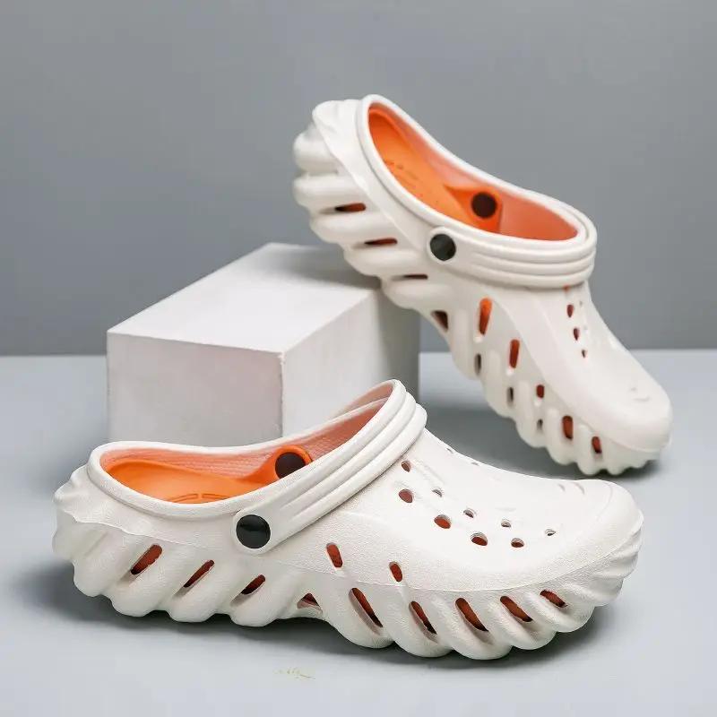 Fashion Platform Eva Sabot Hole Slides Men's Shoe Soft Male Slipper Comfortable Original 2025 Fashion Summer Sale Y2k Casual Low Price