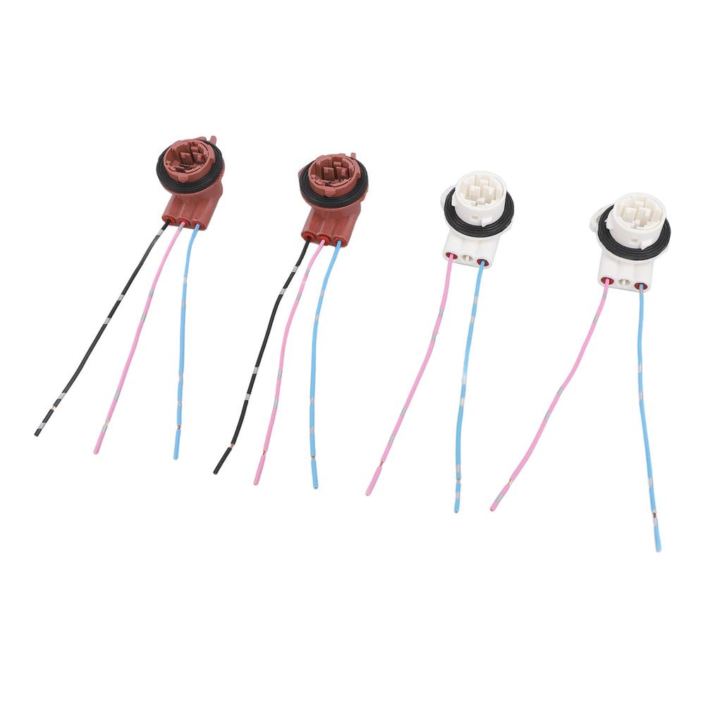4 Packs Tail Light Socket Pre Wired DC12 to 24V 3156 3157 Taillight Bulb Socket Holder for Montan