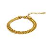 Stainless Steel Chunky Chain Necklace for Women, Gold Plated Vintage Retro Hypoallergenic Durable Jewelry Gift
