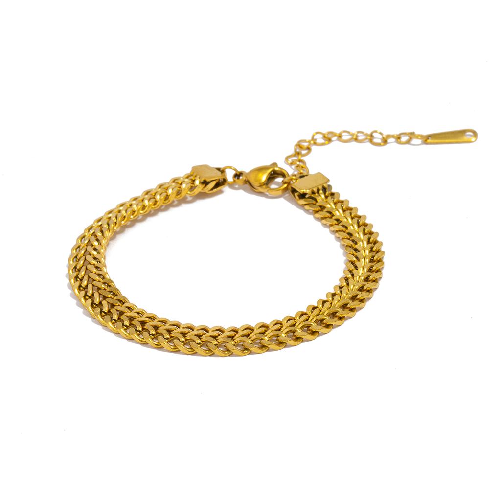 Stainless Steel Chunky Chain Necklace for Women, Gold Plated Vintage Retro Hypoallergenic Durable Jewelry Gift