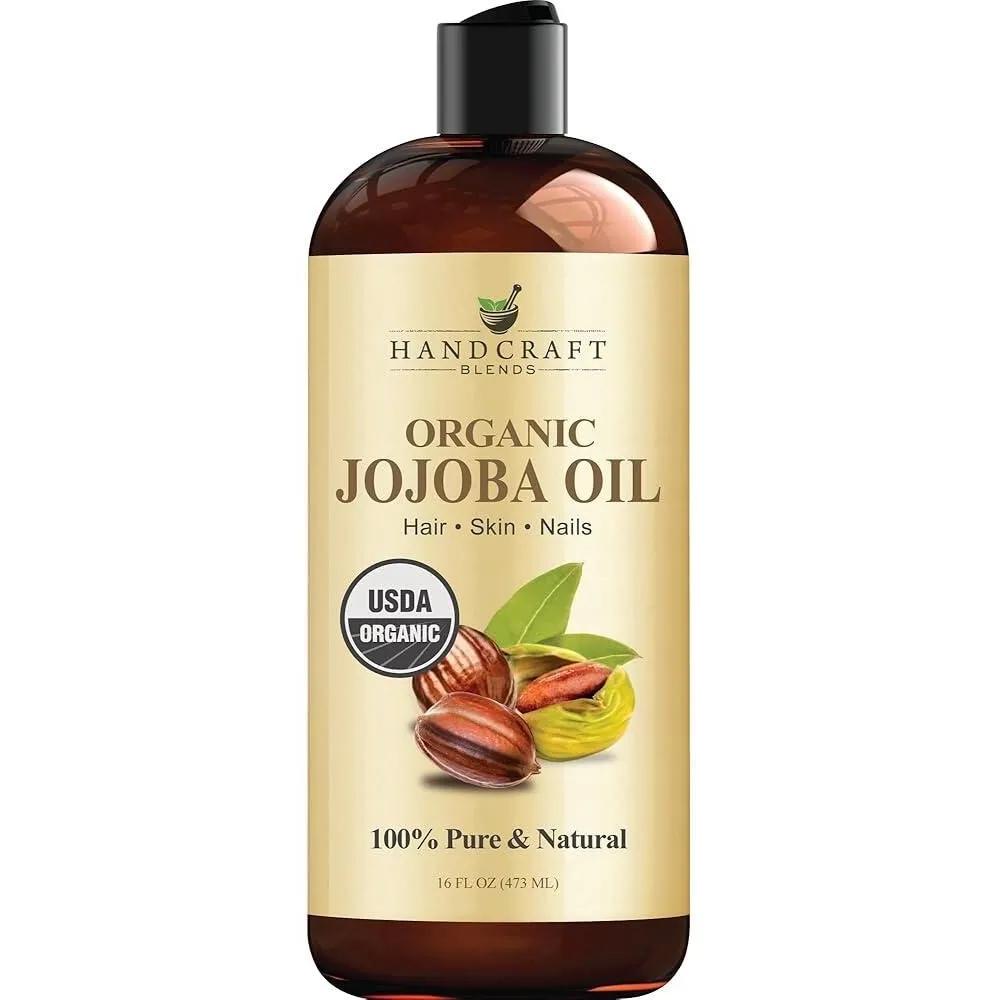 

Handcraft Blends USDA Jojoba Oil 236.6ml 8 Fluid Ounces - Pure & Deep Moisturizing for Skin, Face, and Hair, Men & Women