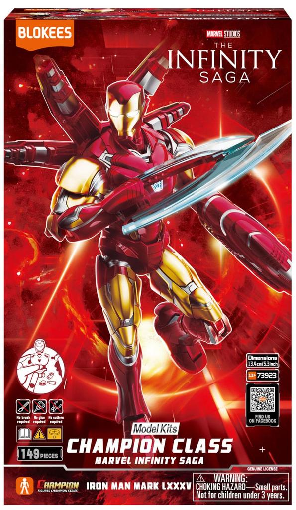 Doyusha Marvel Infinity Saga Champion Class Series Iron Man Mark 85 Plastic Approximately 135mm Tall Model,