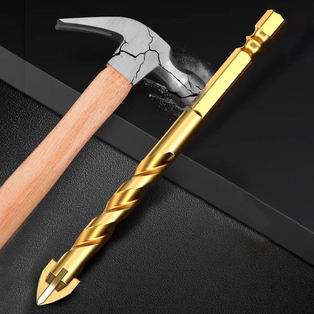 High Hardness Cross Hex Tile Drill Bit Four-Edged Hexagonal Shank Drill Bit Set  Drilling Tool